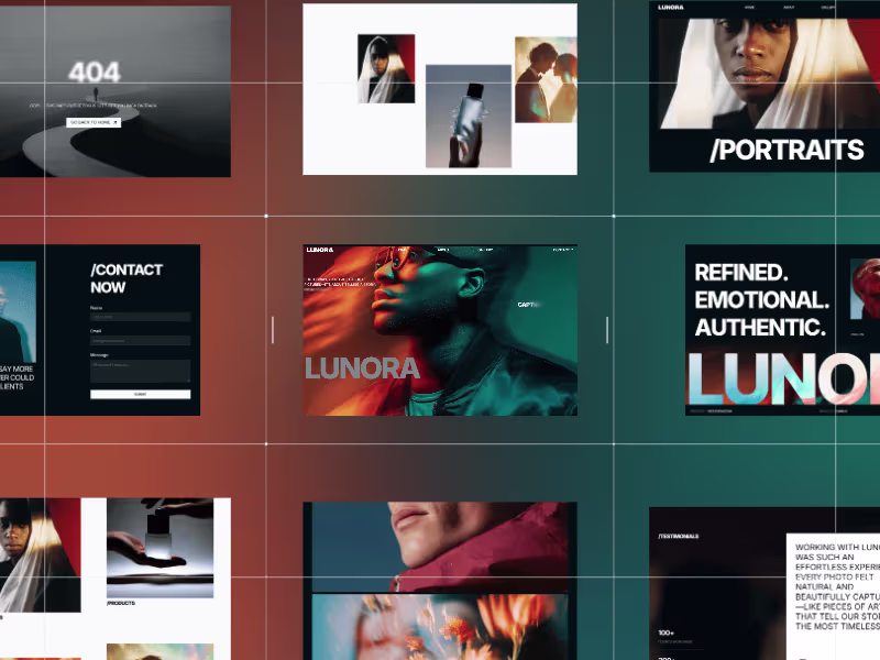Cover image for Lunora Photography Portfolio Design