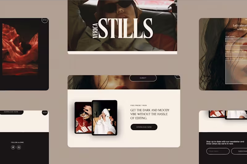 Cover image for Verica Stills | Website Design + Email Design