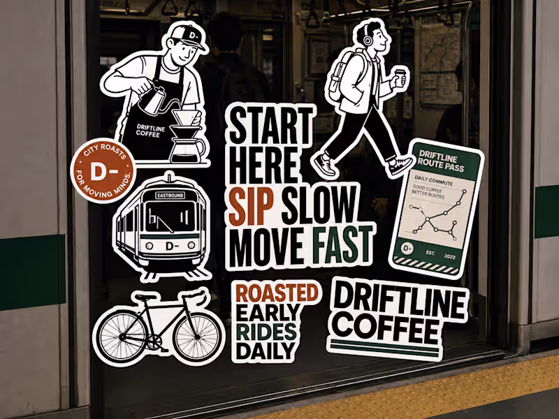 Cover image for Driftline Coffee Branding and Packaging Project