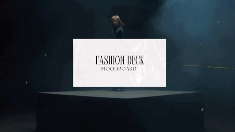 Cover image for Fashion deck for fashion films & brands