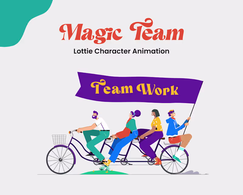 Cover image for Magic Team - Lottie Character Animation Set :: Behance