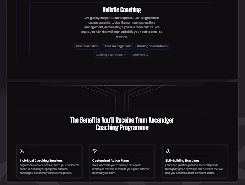Cover image for Ascendger: Framer Landing Page Template for Coaches.