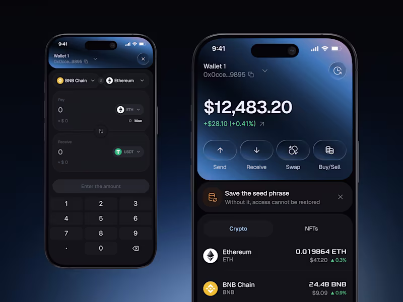 Cover image for Web3 Crypto Wallet UI/UX Design
