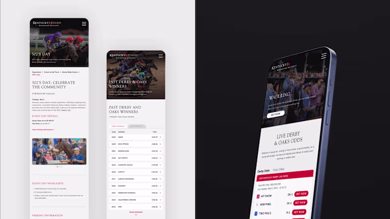 Cover image for Kentucky Derby Website