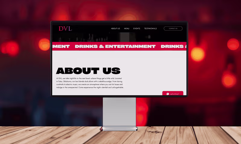 Cover image for DVL Bar Visual Identity and Website Launch