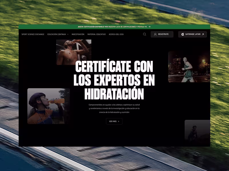 Cover image for Gatorade Sports Science Institute LATAM — Website