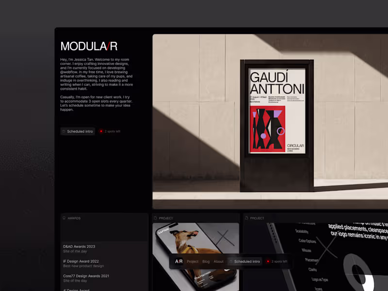 Cover image for Modular - Webflow Portfolio Design Development