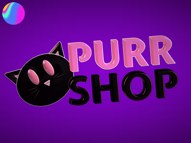 Cover image for Purr Shop: A 3D Mascot and Logo