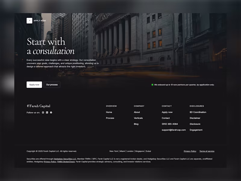 Cover image for Farah Capital Digital Presence Development