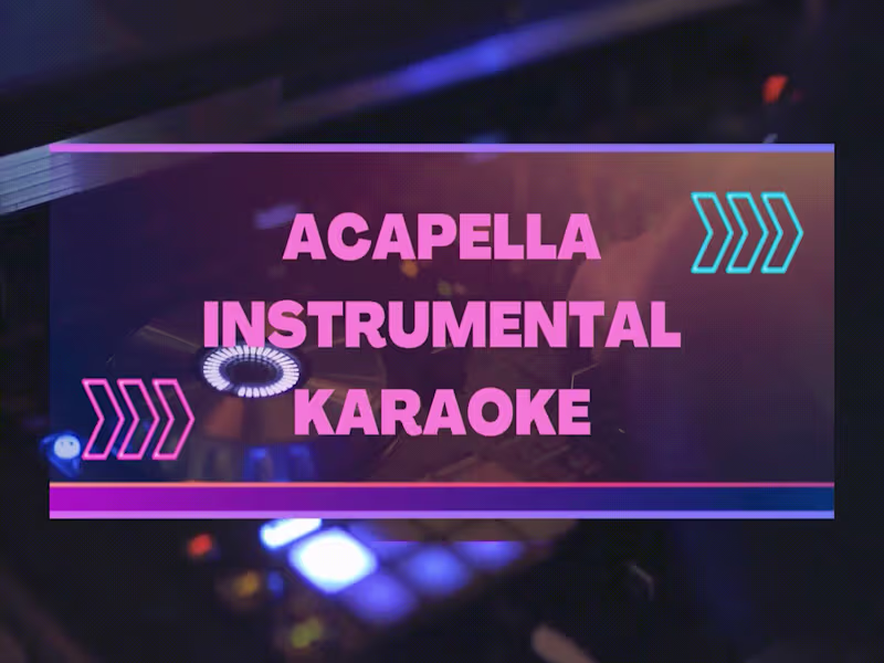 Cover image for Make instrumental karaoke or acapella ve…