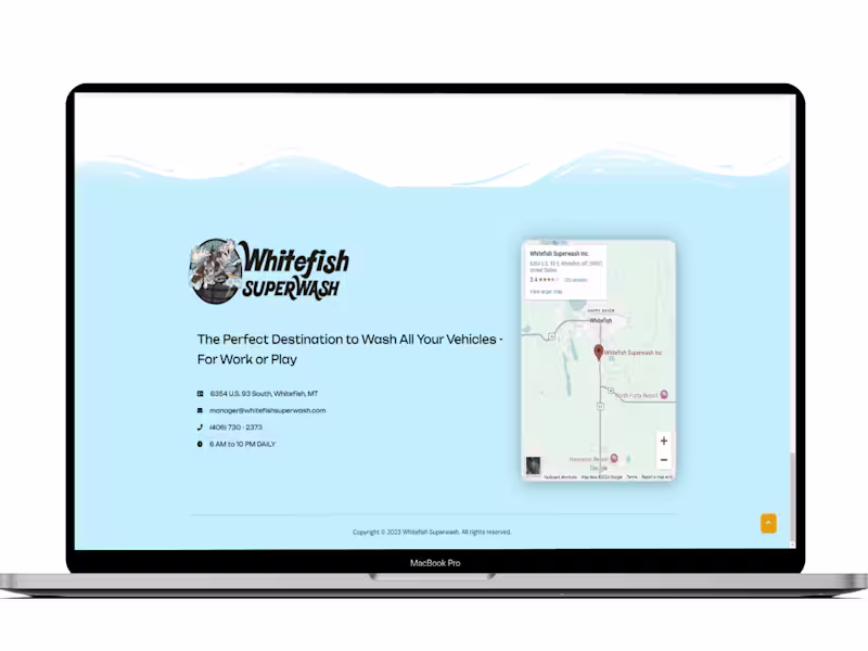 Cover image for Whitefish Superwash Website Creation From Scratch