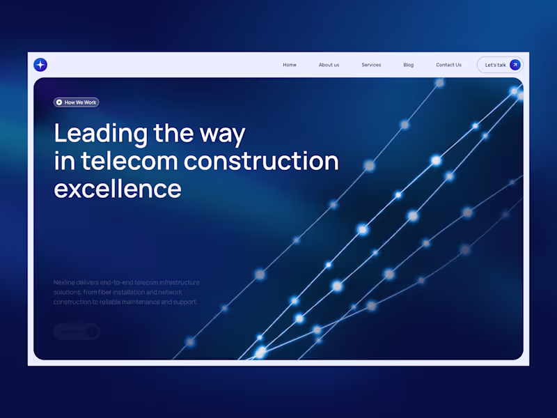 Cover image for Modern Website Concept for Telecom Services