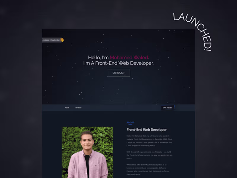 Cover image for Mohamed Waled's | Portfolio Will Elevate Your Online Presence