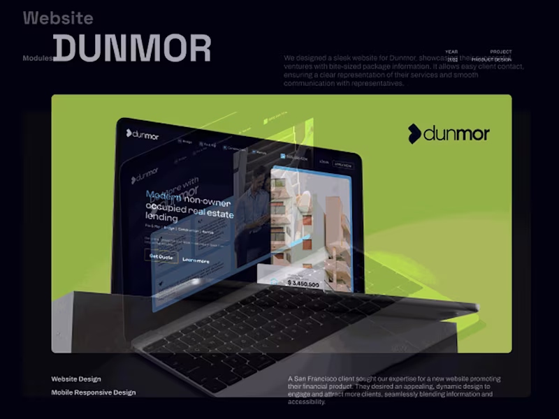 Cover image for Dunmor — Real Estate Lending Platform