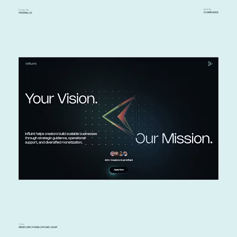Cover image for Influint’s Interactive Website | Webflow