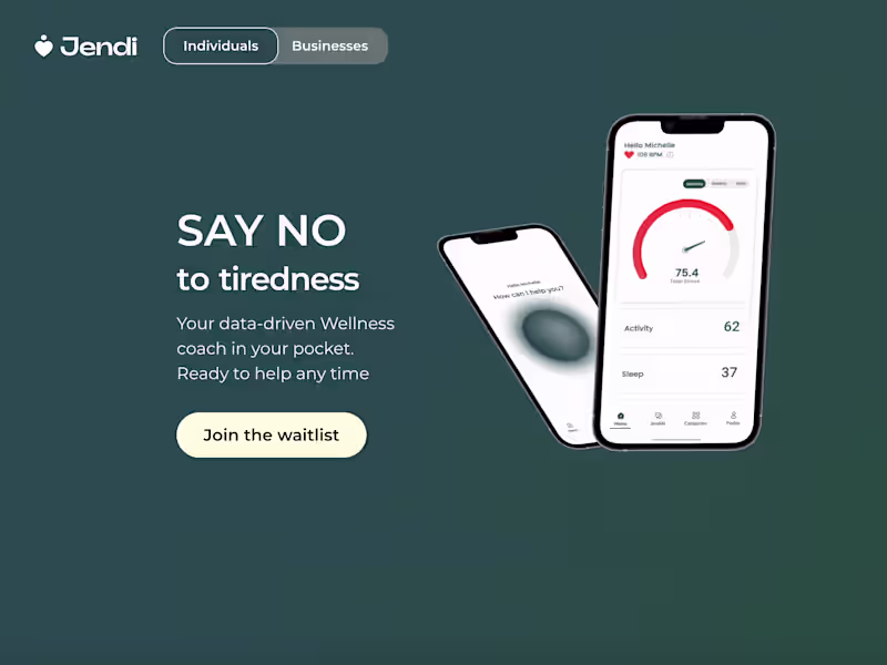 Cover image for Mental Health Mobile app landing page