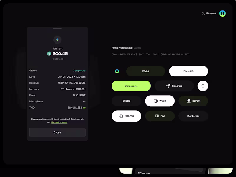 Cover image for Finna Protocol: Web3 Stablecoin Wallet and Financial Platform.