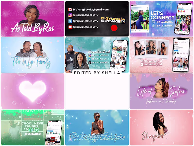 Cover image for YouTube Graphics Intro Outro Banner