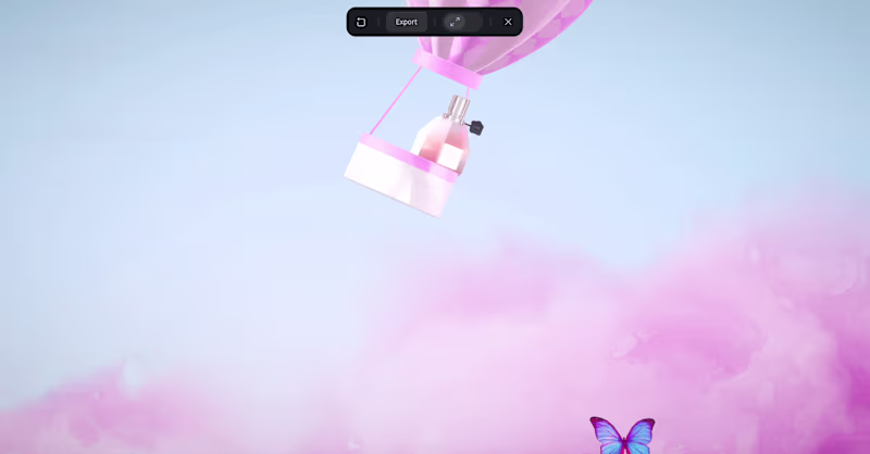 Cover image for Dreamy Perfume Animation - Spline 3D Artwork