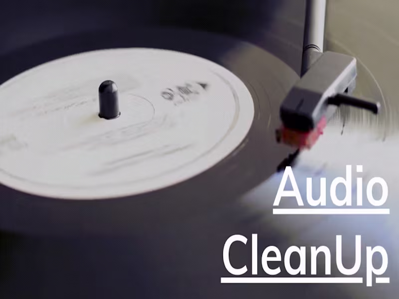 Cover image for Remove background noise and make studio quality clean audio