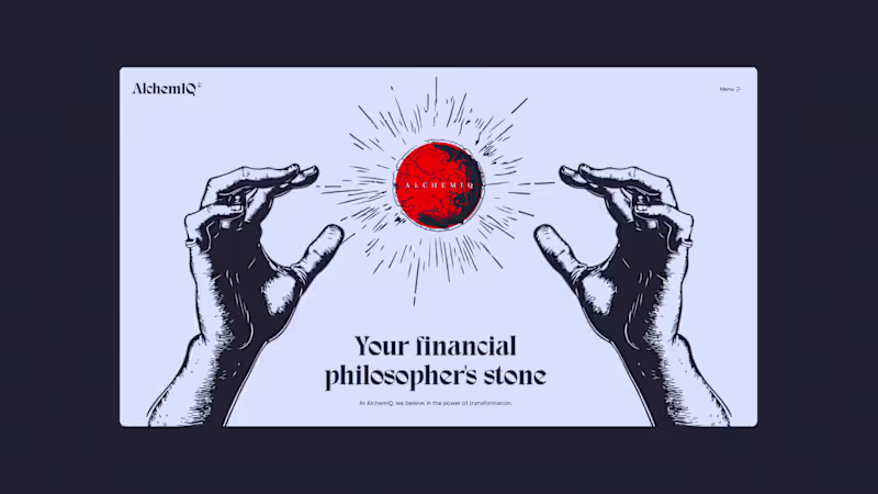Cover image for Website design for an investiment company - AlchemIQ