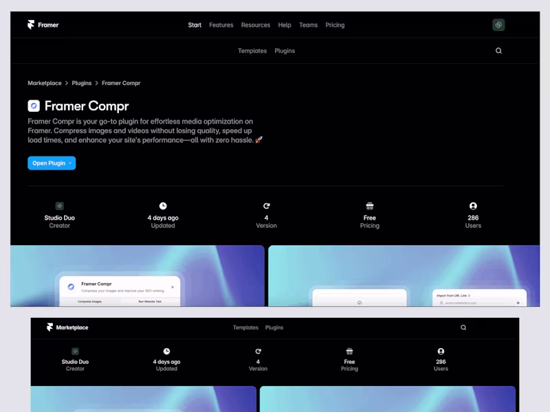 Cover image for Framer Compr Development for Media Optimization