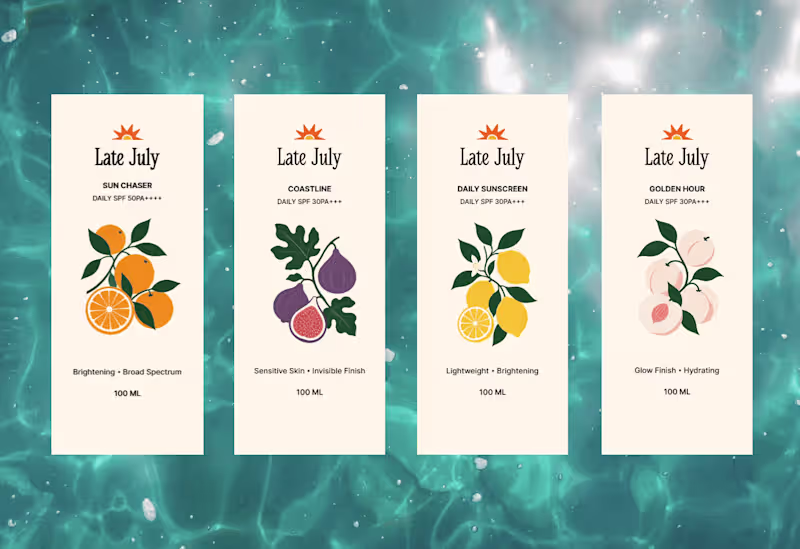 Cover image for Late July Sunscreen Brand Identity