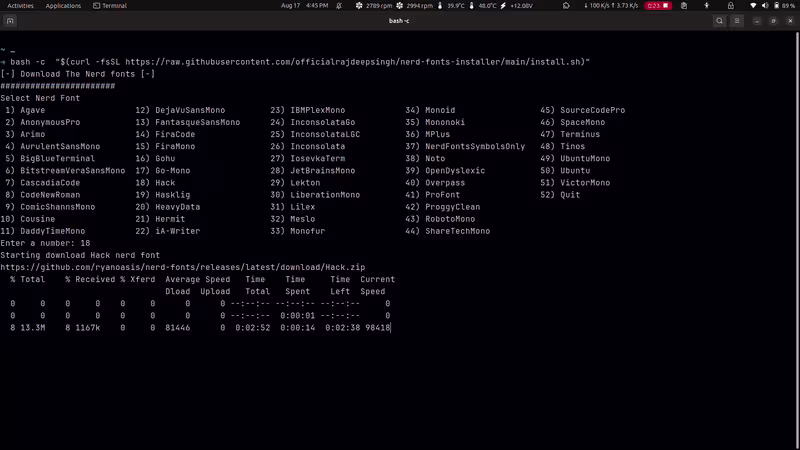 Cover image for Nerd Fonts Installer - Open Source Bash Script