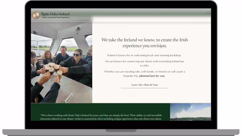 Cover image for Website Redesign for Katie Daly's Ireland