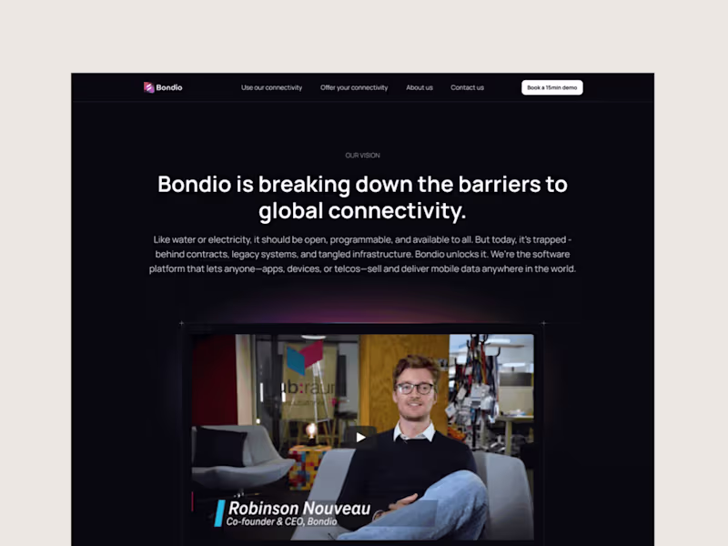 Cover image for Framer Development for Bondio's Website