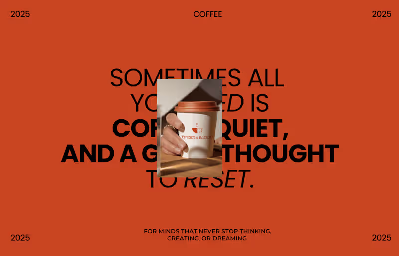 Cover image for Ember & Bloom — A Specialty Coffee Brand 