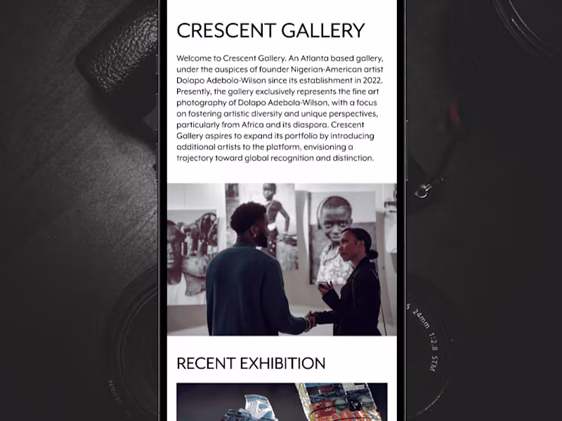 Cover image for Crescent Gallery Website (Framer Development)