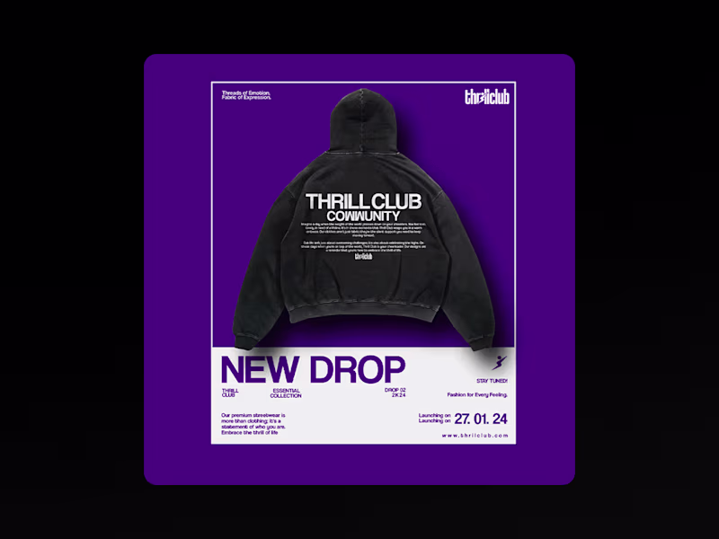 Cover image for Thrill Club | Streetwear Brand Identity Design