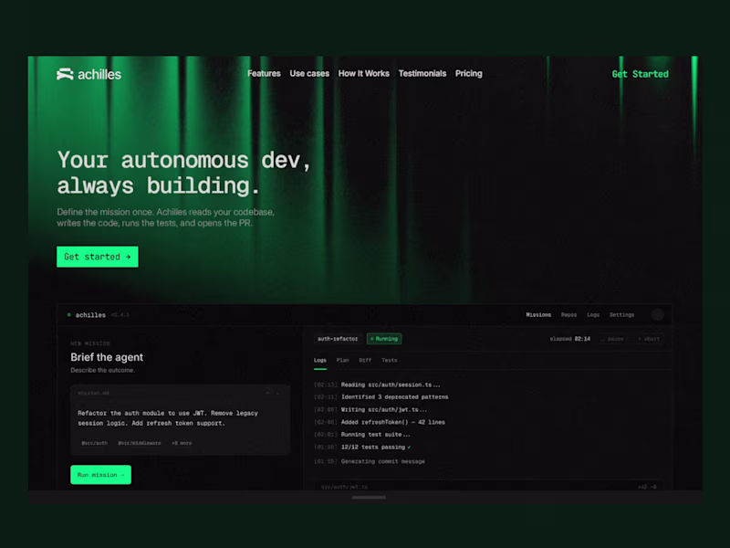 Cover image for SaaS AI Platform Website Design-Achilles 