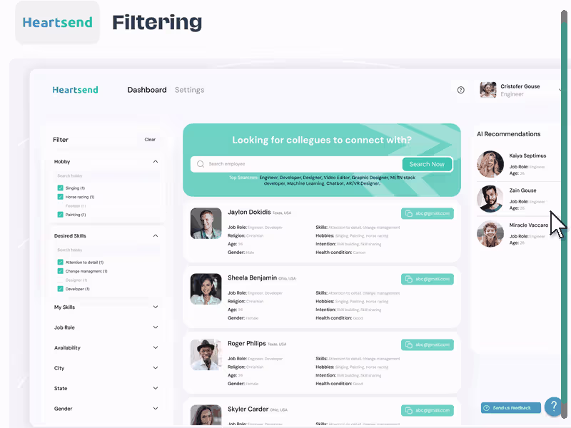Cover image for Heartsend Web App UI Design in Figma | UI UX Designer