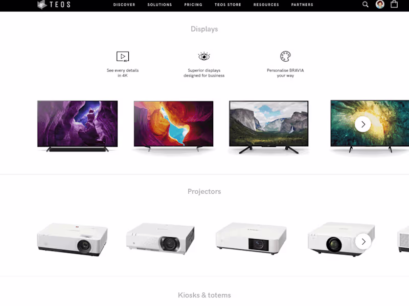 Cover image for Sony TEOS Website