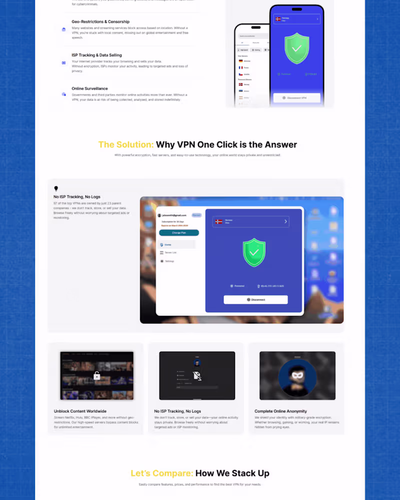 Cover image for Website Redesign & Development for VPN Company
