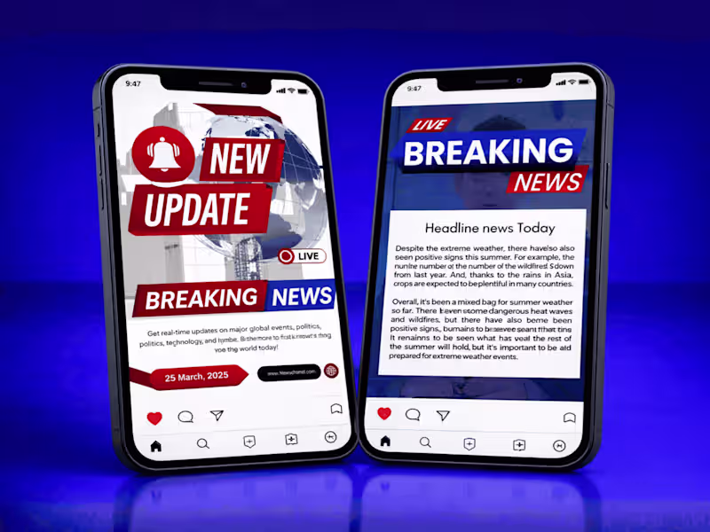 Cover image for Social Media Design Series for News Channel