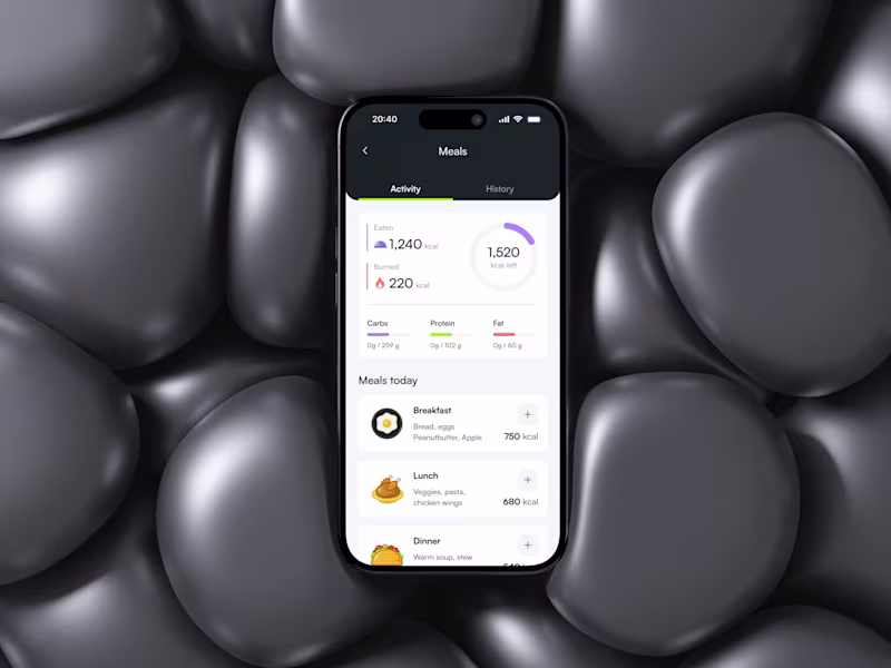 Cover image for Fitfam - Mobile app design for fitness, health & community
