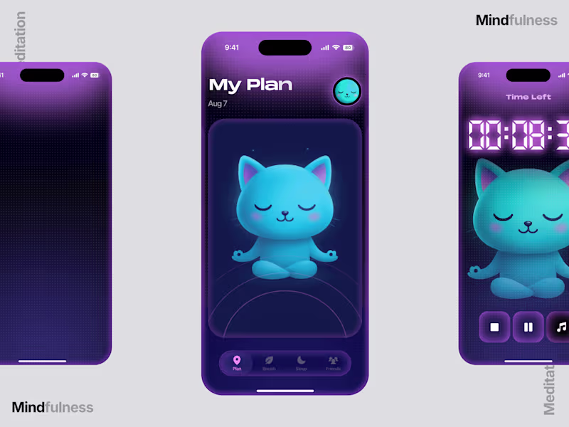 Cover image for Meditation & Mindfulness Mobile App Design