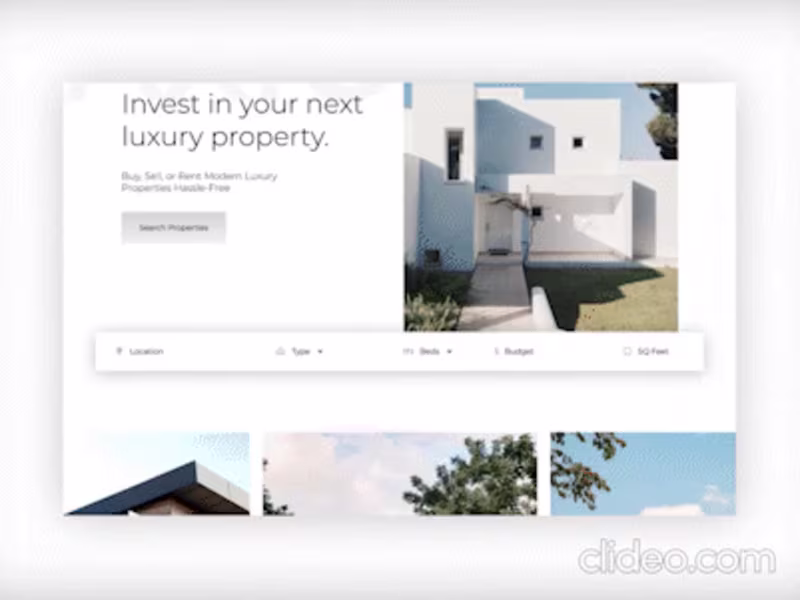 Cover image for Modern Luxury Property Real Estate Agency Website Design
