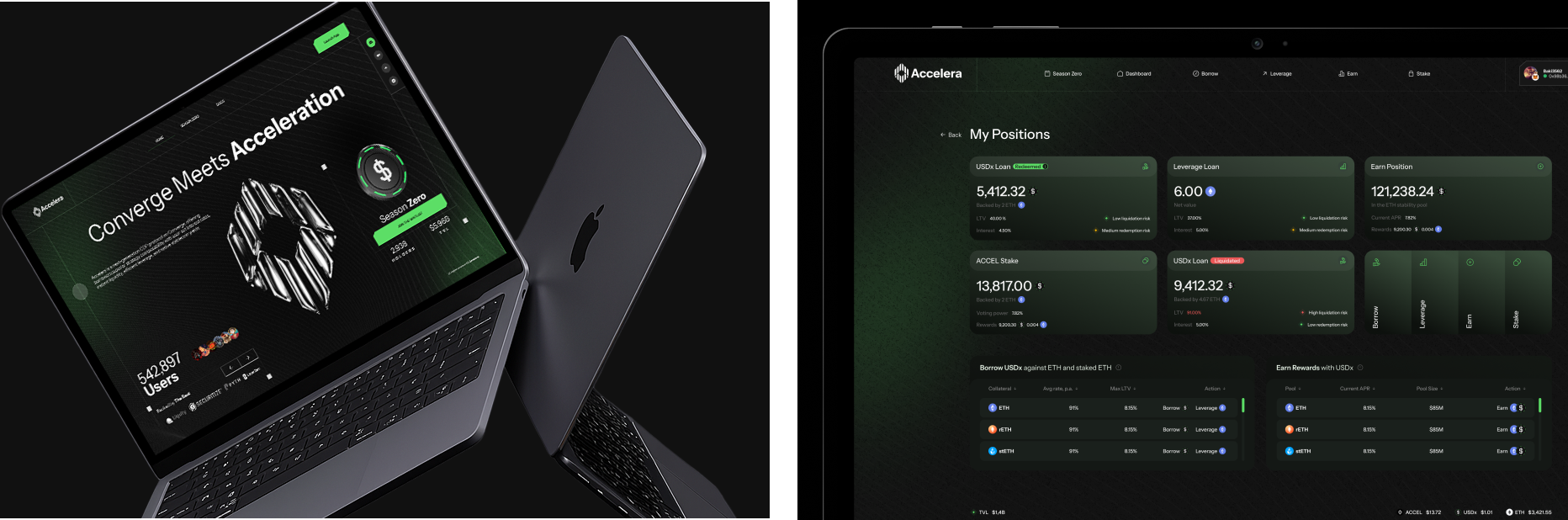 Accelera — product screens
