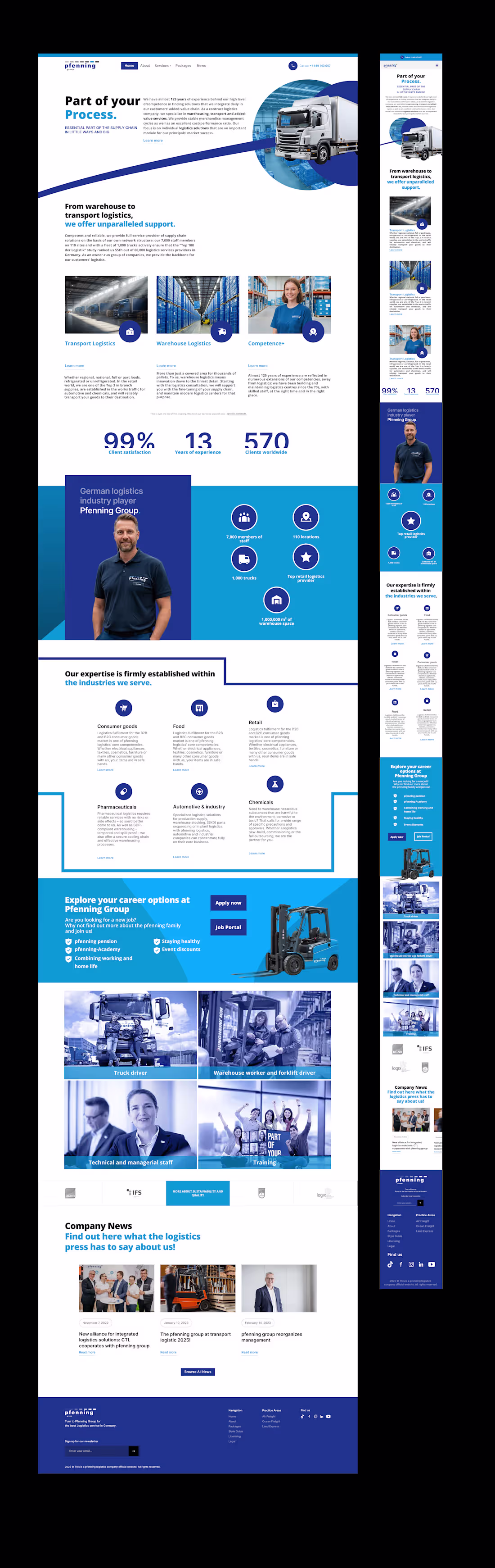 Cover image for Pfenning Landing Page Concept