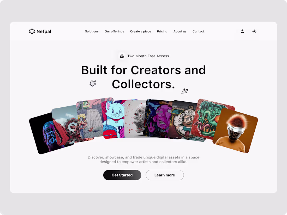 Cover image for NFT Hero Section Web Design