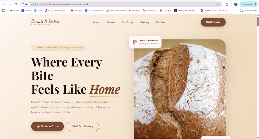 Cover image for Professional Website built with just