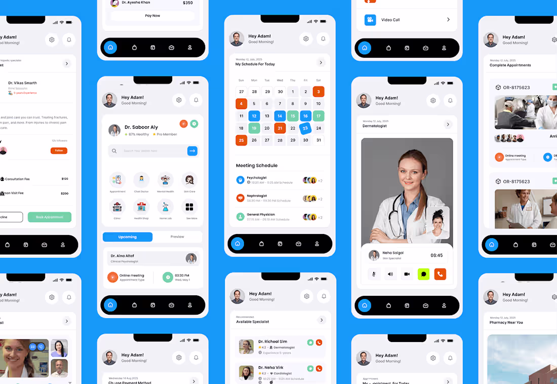 Cover image for Healthcare Application Design - App UI UX Design