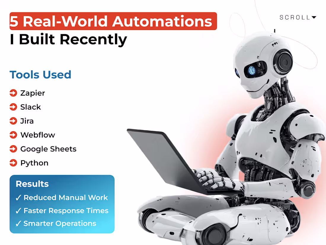 Cover image for 5 Real-World Automations  I Built Recently