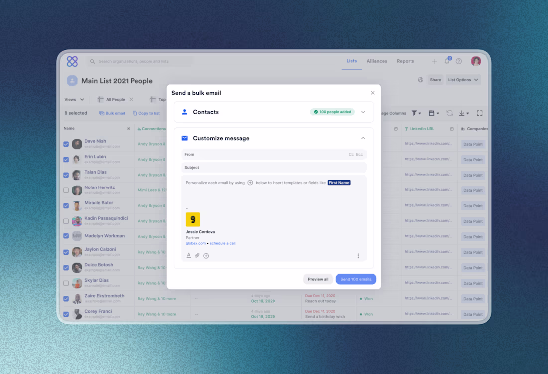 Cover image for Bulk Email Feature for Affinity

---Problem
VCs