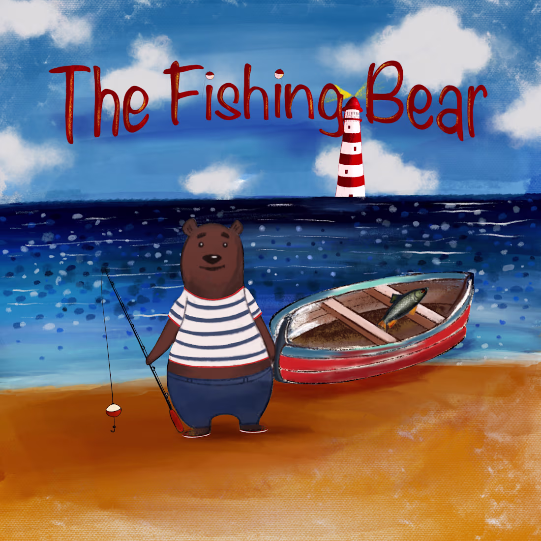 Cover image for "The Fishing Bear" is a