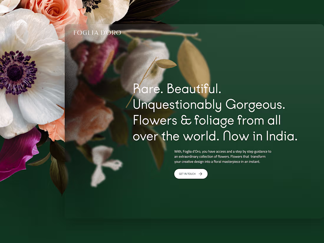 Cover image for Our Awwward Winning Project - Luxury B2B Florals